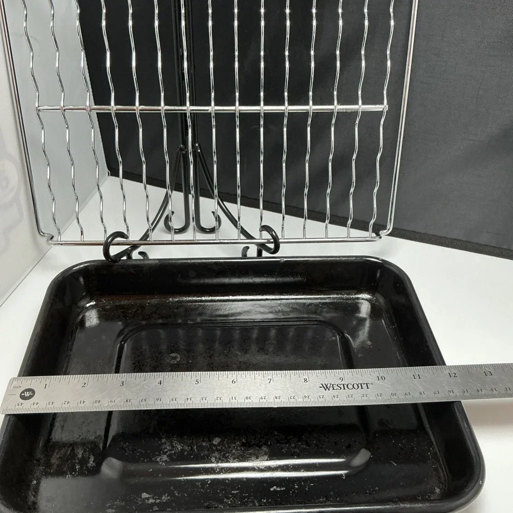 KitchenAid KCO1005OB Toaster Oven Wave Broiler Pan & Rack OEM 8212126 8212127